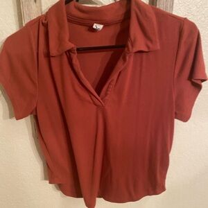 Ultralite Go-Dry Ribbed Top in Rust